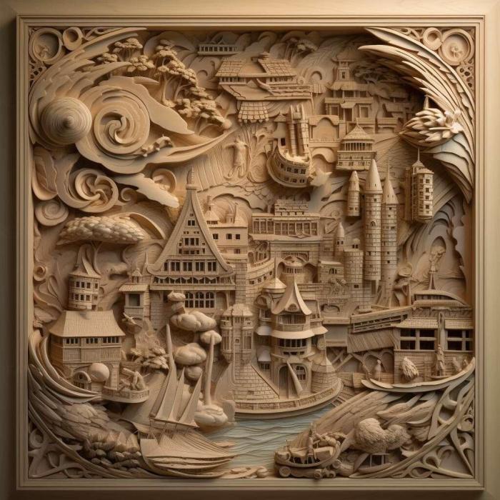 نموذج ثلاثي الأبعاد لآلة CNC 3D Art 